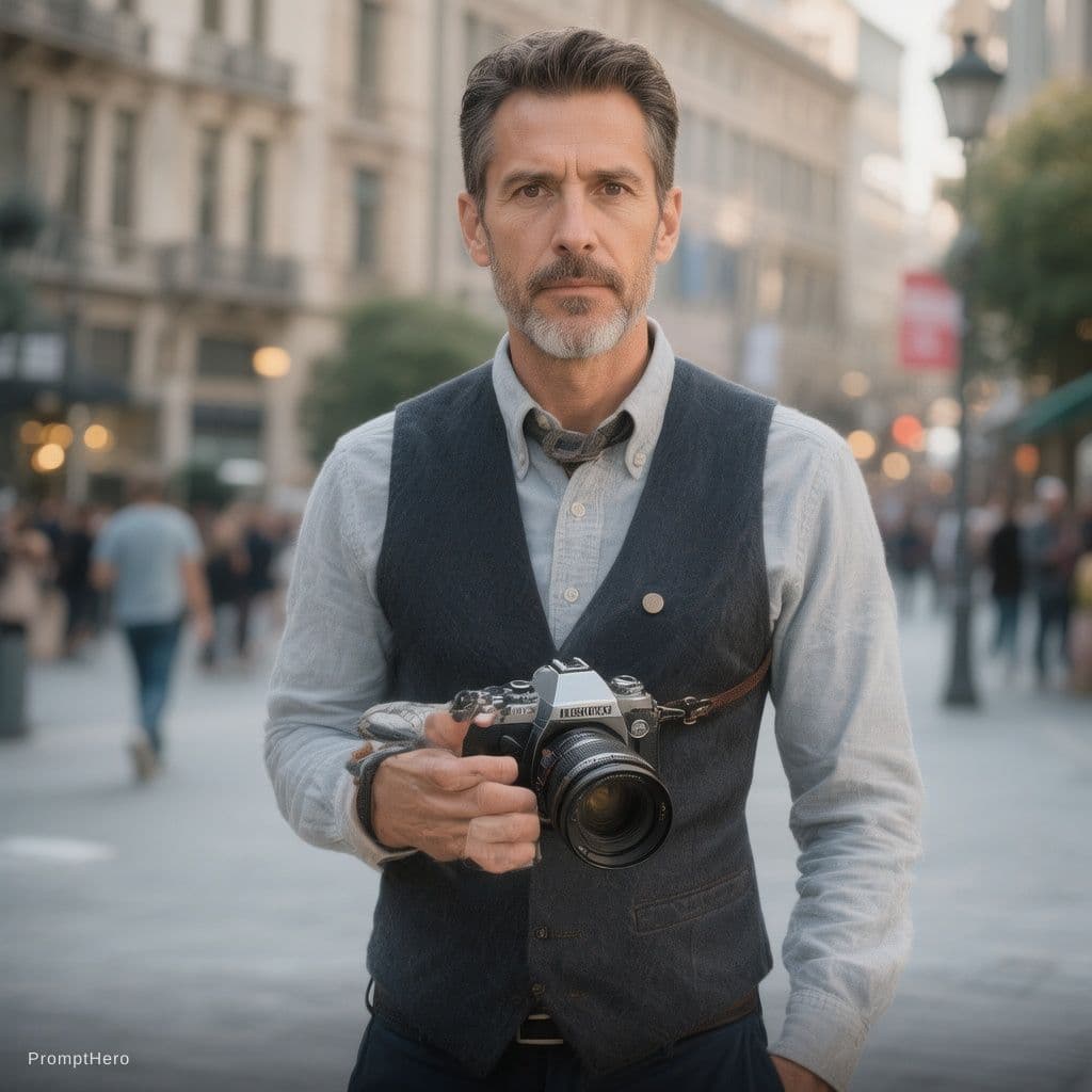 AI generated: a man journalist hiperrealistic
