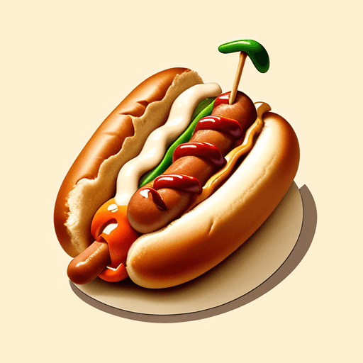 AI generated: hot dog bun pulls away from sausage, humanized bun and sausage, drawing, cartoon, children's, funny,...