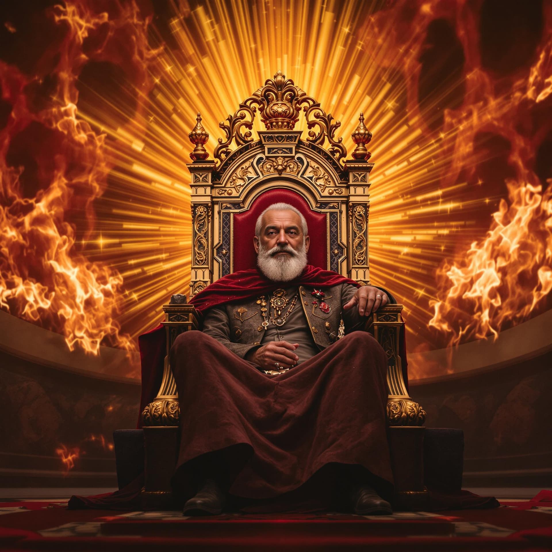 AI generated: a man sitting on the throne