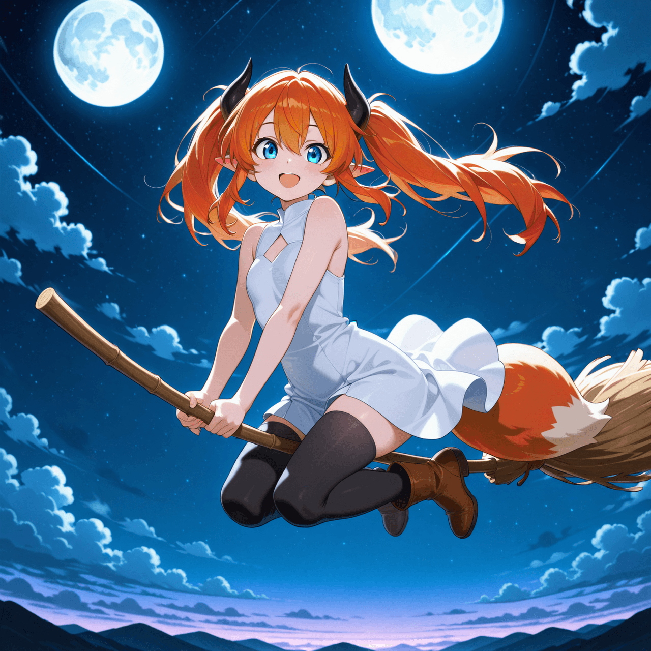 Civitai ほうき乗り / broom riding. - Image 2