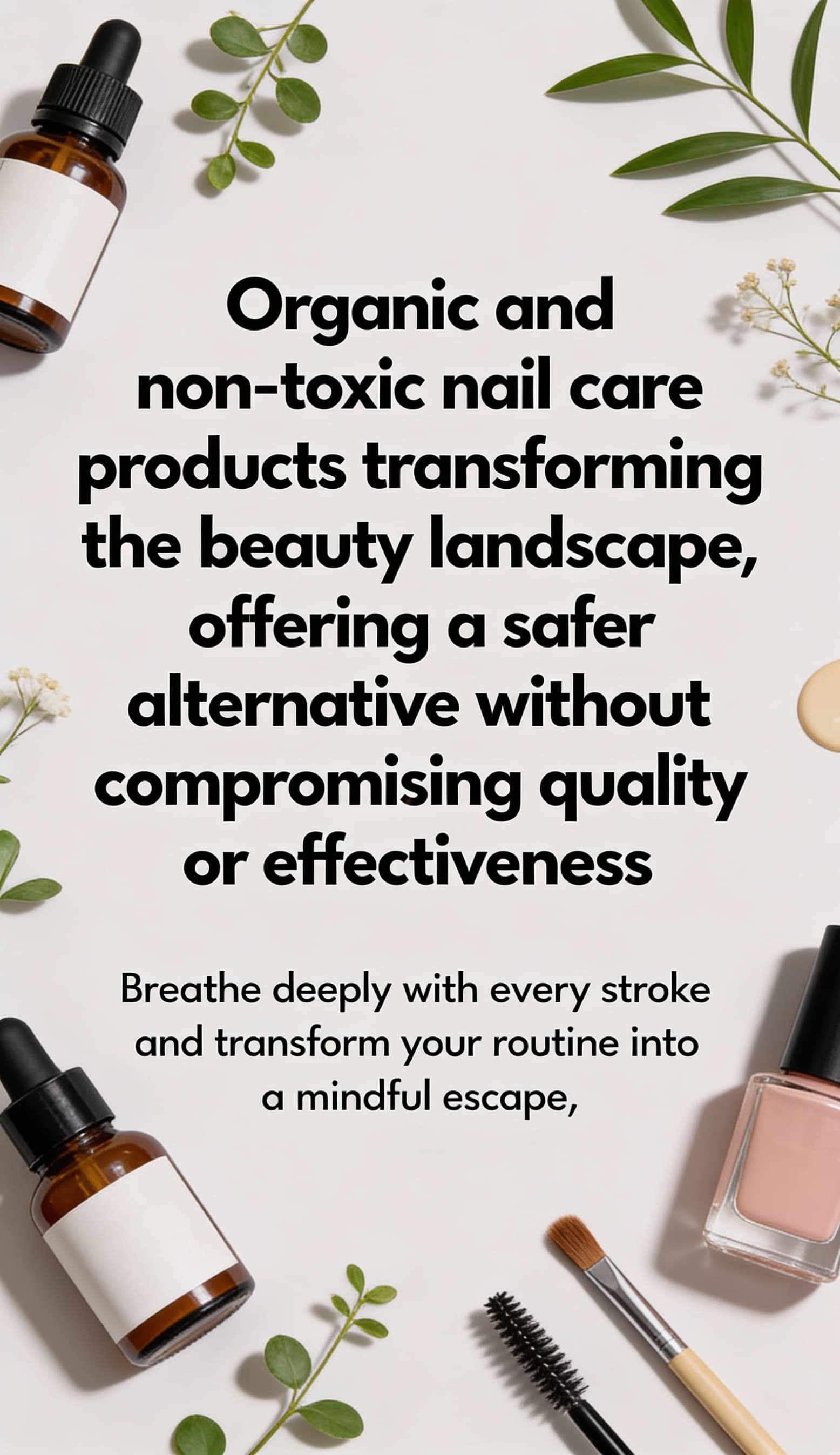 AI generated: Organic and non-toxic nail care products are transforming the beauty landscape. These products offer...