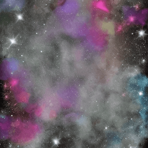 AI generated: bubbles with stars and nebula behind splattered liquid paint in (lightgray:1.2) colors. Fluid and Po...