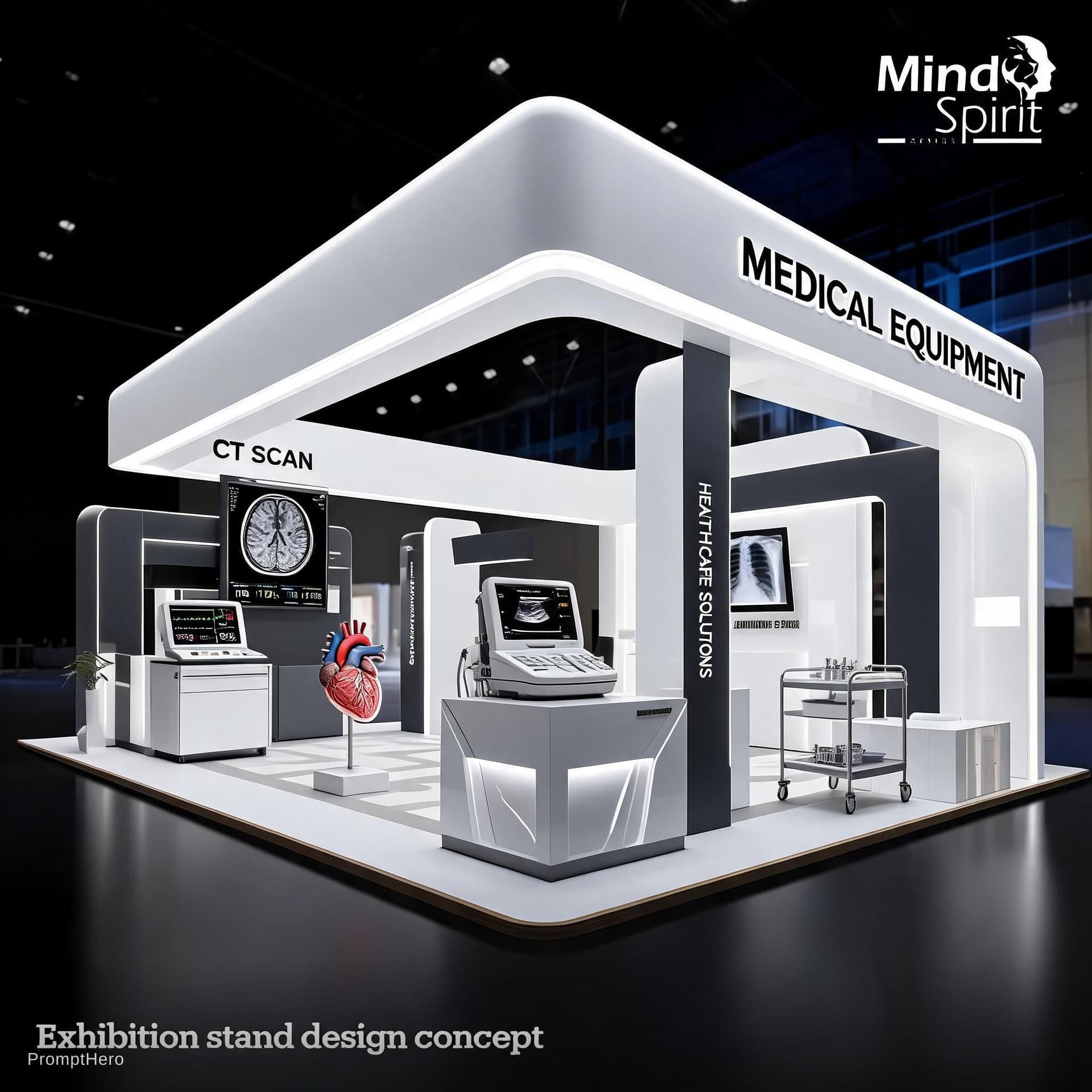 AI generated: high resolution photography interior design,dream medical equipment stand
