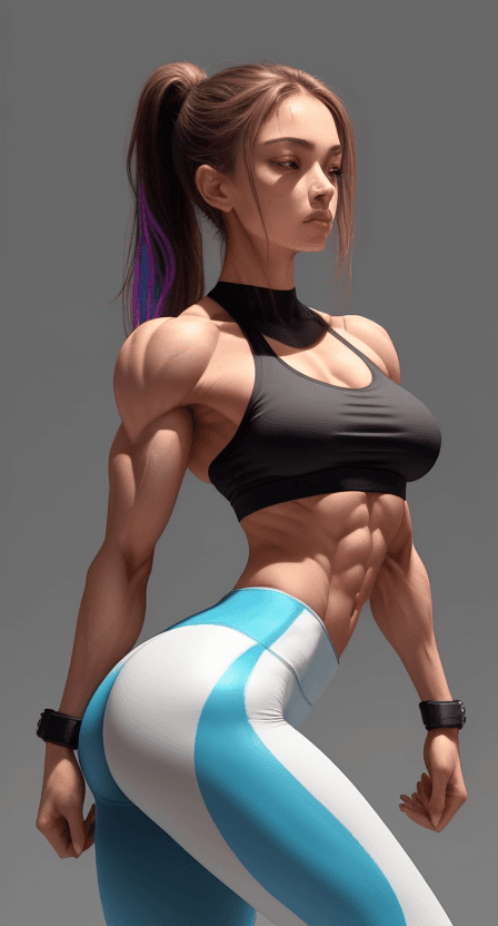 AI generated: Beautiful  girl doing meditation,fitness freak detailed,midriff, breastdetailed, perfectanatomy, exp...