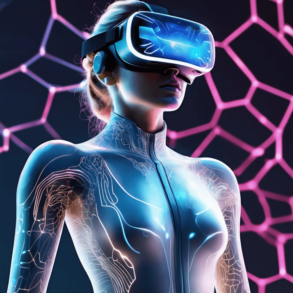 AI generated: A digital avatar, meticulously designed with futuristic cyber enhancements and glowing interfaces, e...