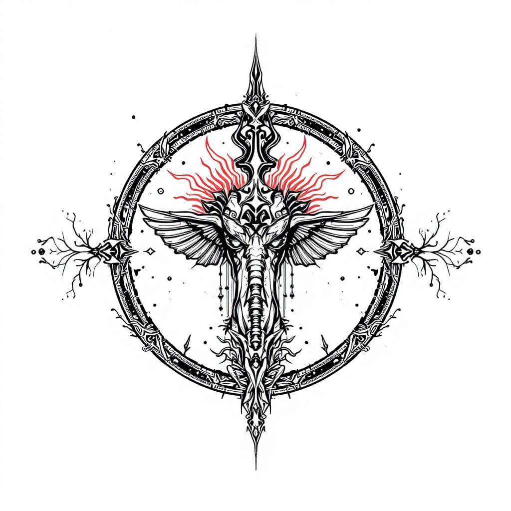 AI generated: Cyber Punk Aquarius symbol water bearer on a white background