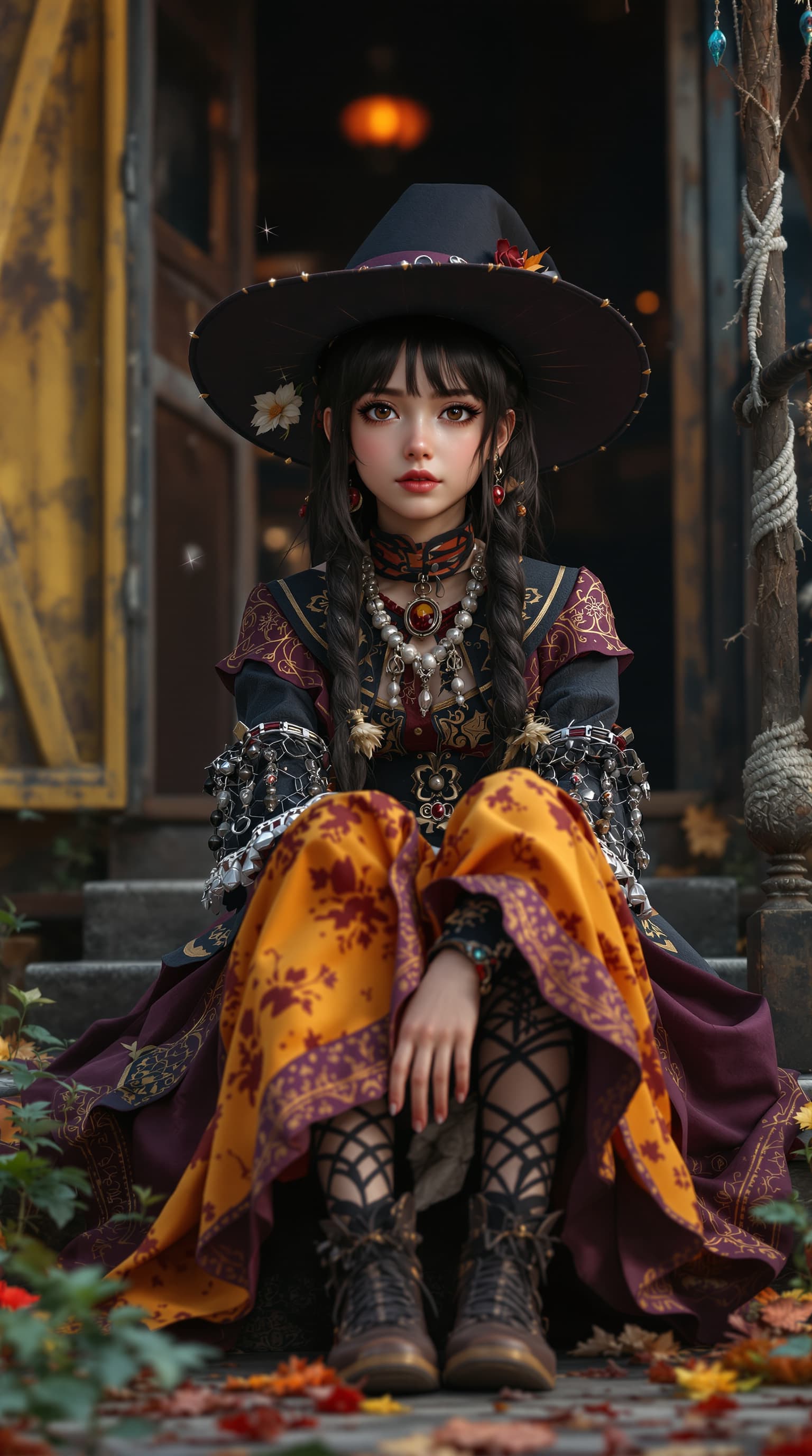 AI generated: A hyper-realistic depiction of a beautiful ten year old, Japanese girl dressed as Violet Evergarden,...