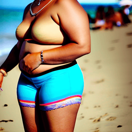 AI generated: hot Indian sexy plus size bikini girl full picture beautiful cleavage with her colorful bikini panty...