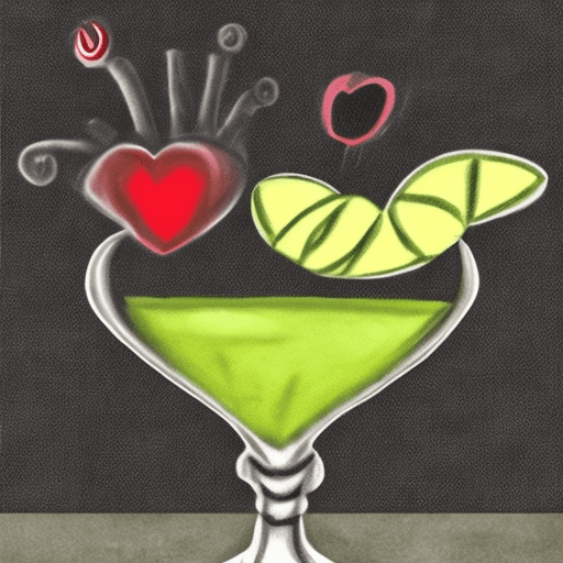 AI generated: Well blended heart cocktail darkness demon terrified children