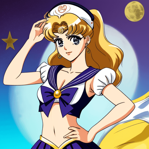 AI generated: Sailor moon patriota brasileira