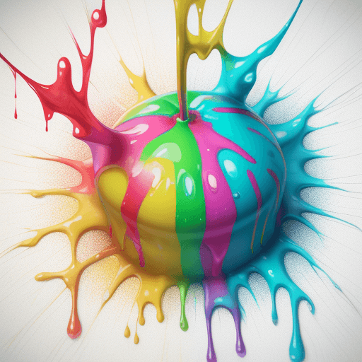 AI generated: colorful glittery slime, dripping, full canvas :: detailed octane render, seamless repeating pattern...