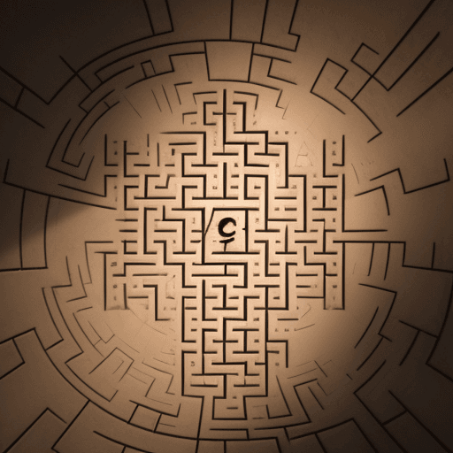 AI generated: The word LEGACY written as a maze 
