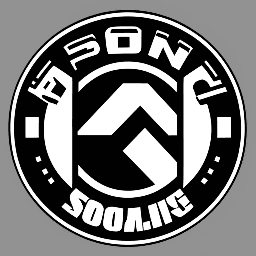 AI generated: Faclon head vector logo, detailed, black and white, named  Sokol Industries, Adobe Illustrator