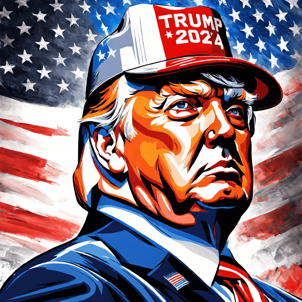 AI generated: Trump 2024!! winner!!, wearing a MAGA HAT, 
Winning the election at the white house!