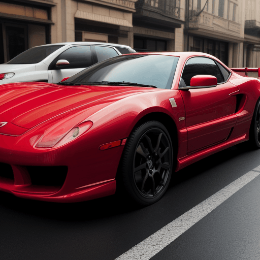AI generated: Red car