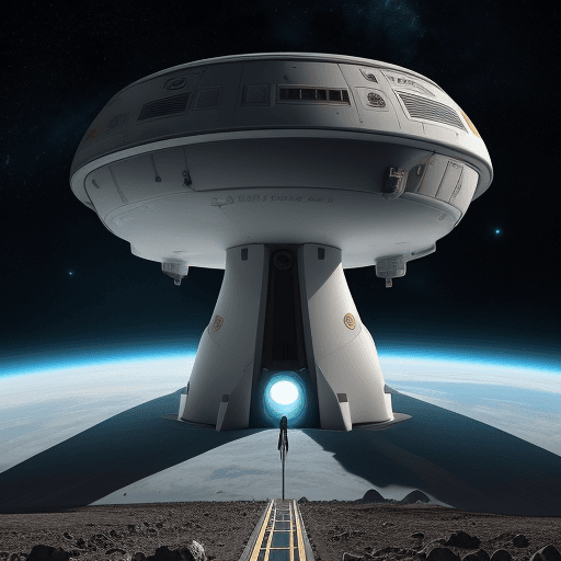 AI generated: uma foto de uma estação espacial