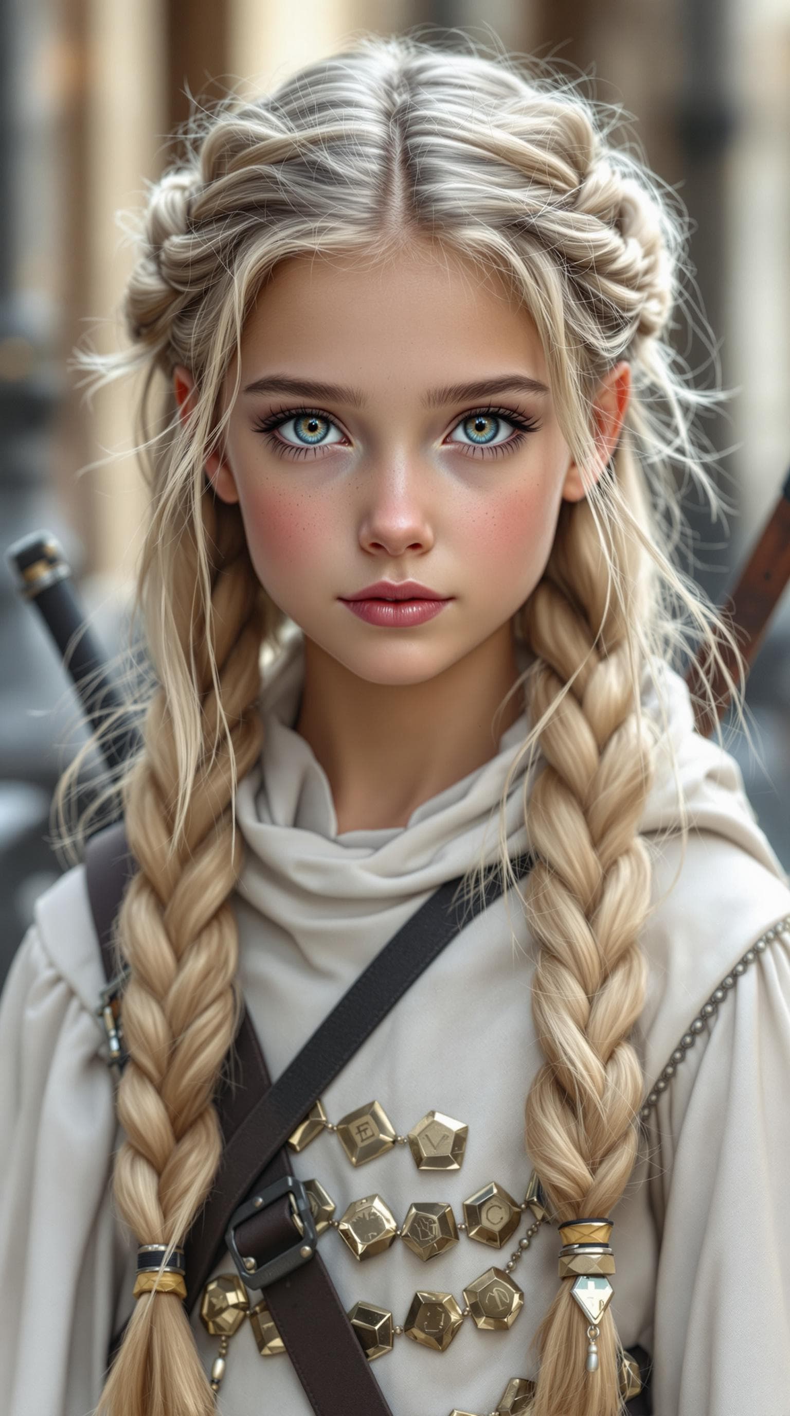 AI generated: a professional photo of a exceptionally of the most beautiful Swedish girl in the world, (age 11), (...