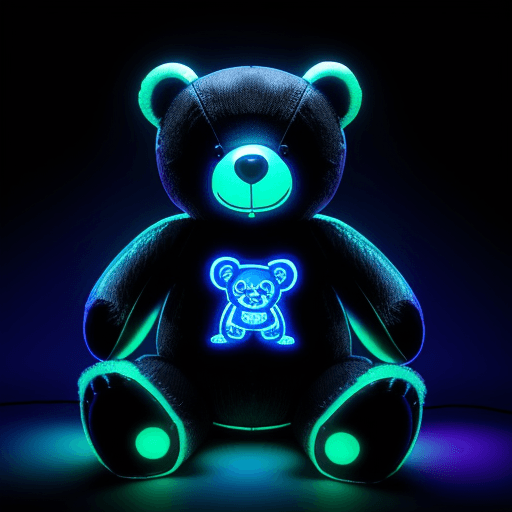 AI generated: Blacklight bear