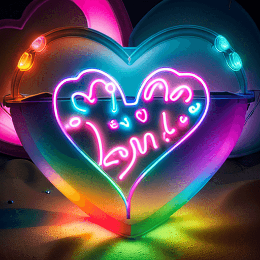AI generated: A captivating and surreal artwork by Hans Darias AI, depicting a clear heart-shaped container filled...
