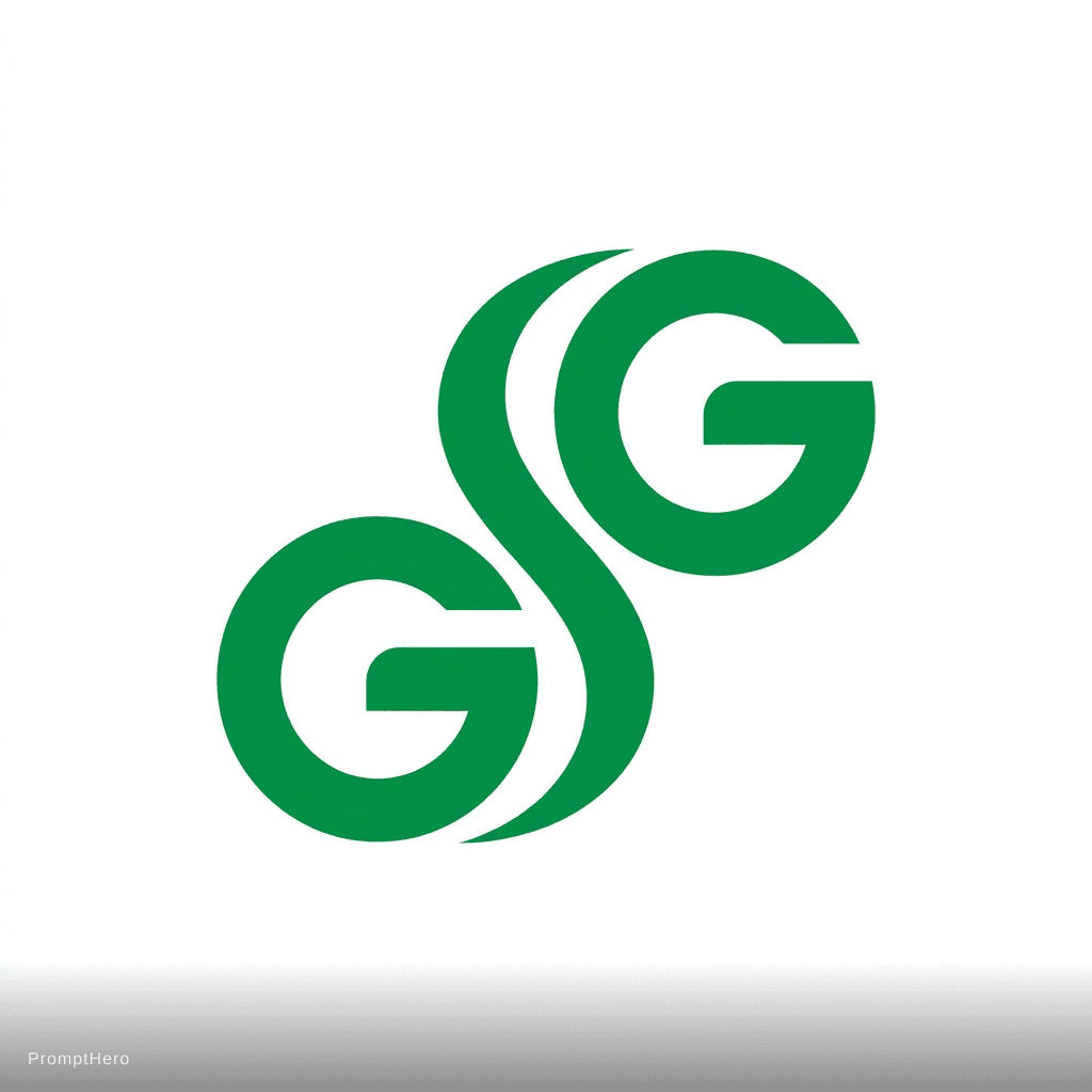 AI generated: create SGG logo with green color
