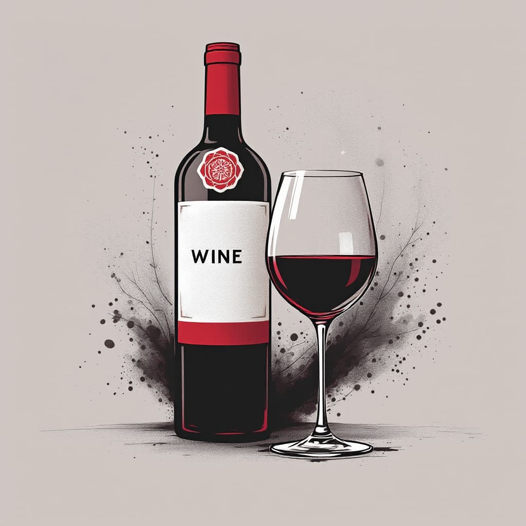 AI generated: quiero un icono para una web de accesorios de vino, como sacacorchos vinotecas, decantadores, copas ...
