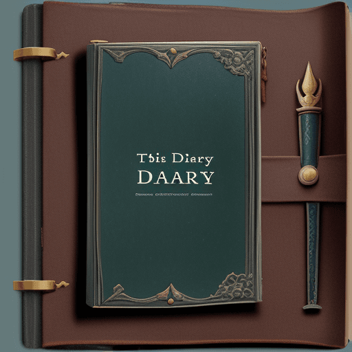 AI generated: this is a book cover. It shows a diary