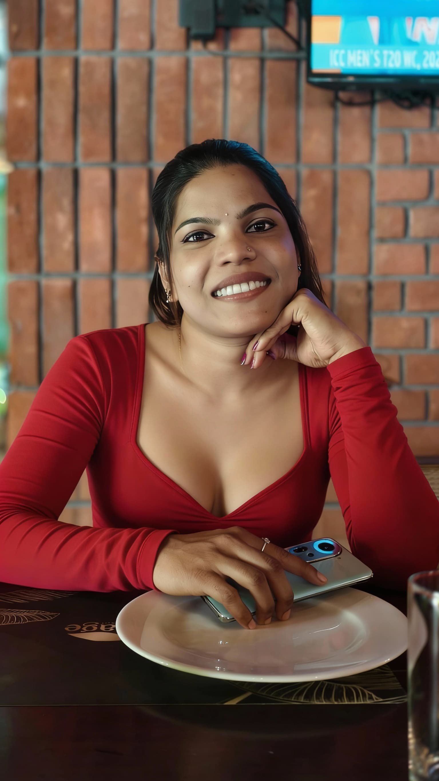 AI generated: Clothes Women sleeves Plunge neck