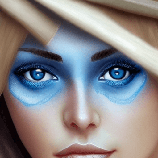 AI generated: women super realistic blue eyes