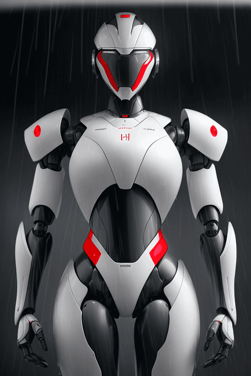 AI generated: the photo shows a close-up of a humanoid robot or person in an advanced suit of armor. The design is...