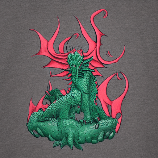 AI generated: The dragon of Cthulhu