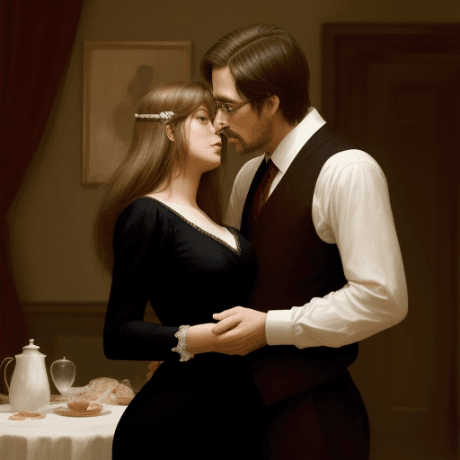 AI generated: A man being absorbed by a woman