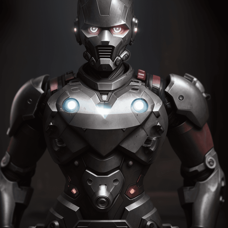 AI generated: Iron heart, photographic cinematic