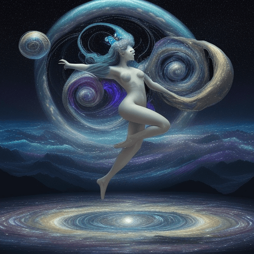 AI generated: high quality, highly detailed, Imagine a dreamlike scene blending the swirling cosmic colors of Vinc...
