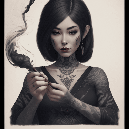 AI generated: woman of ink incense