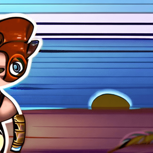 AI generated: androgynous octoling holding a tanuki, 4k, high quality, deep sea background