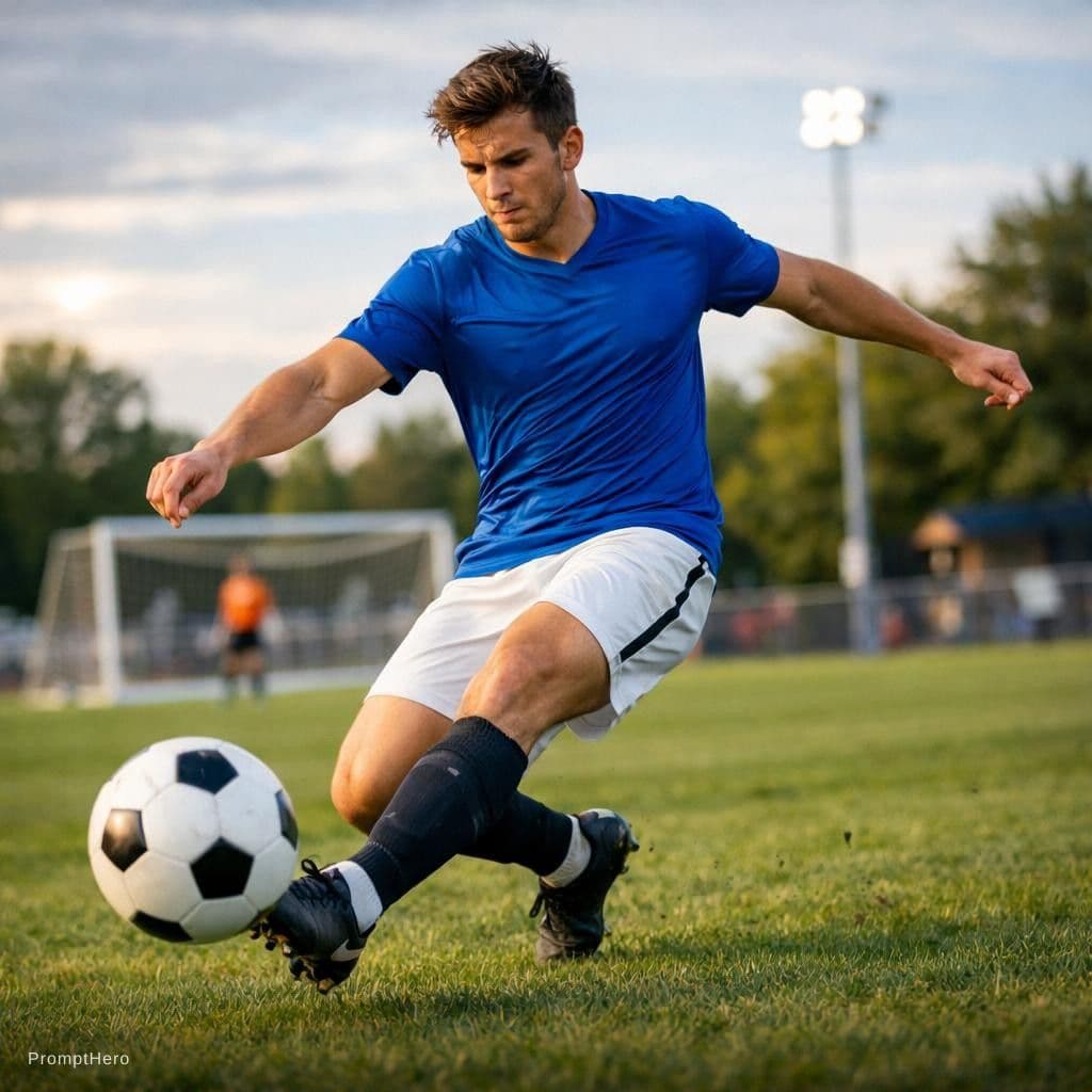 AI generated: a guy playing soccer
