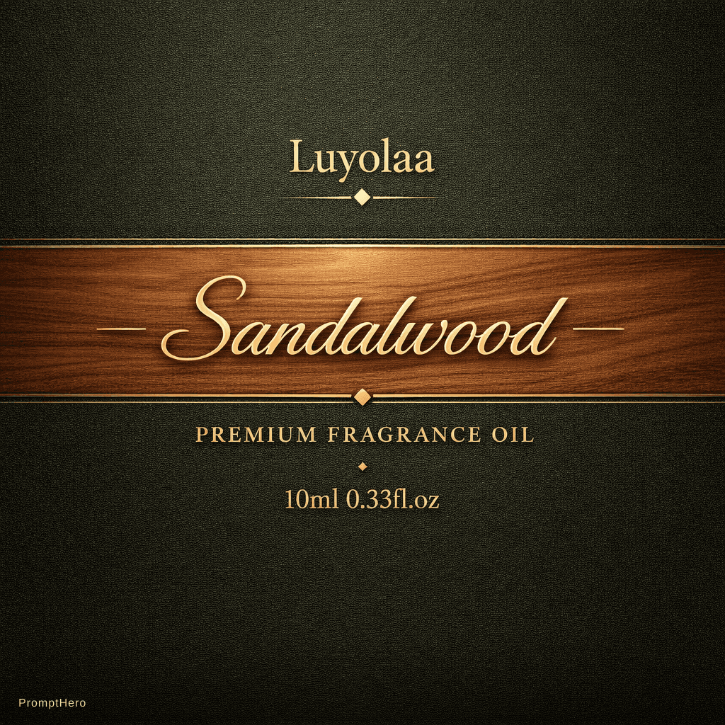 AI generated: Use my uploaded current Sandalwood label image as the only base reference.

STRICTLY keep unchanged:...