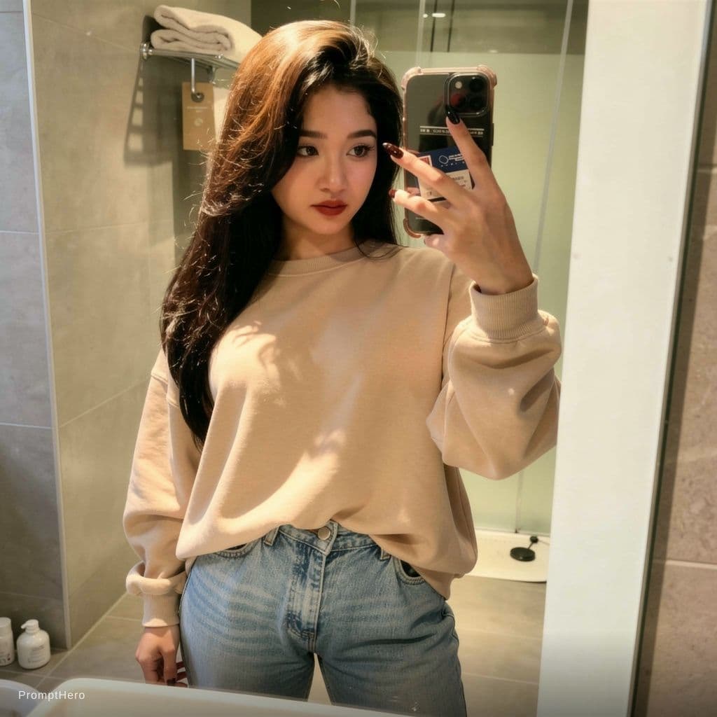 AI generated: No bra