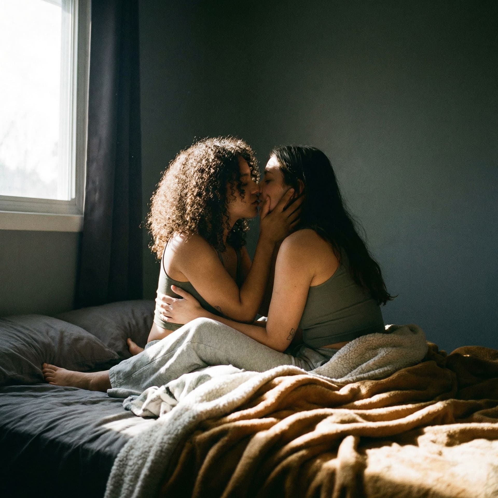 AI generated: Sex scene between two women