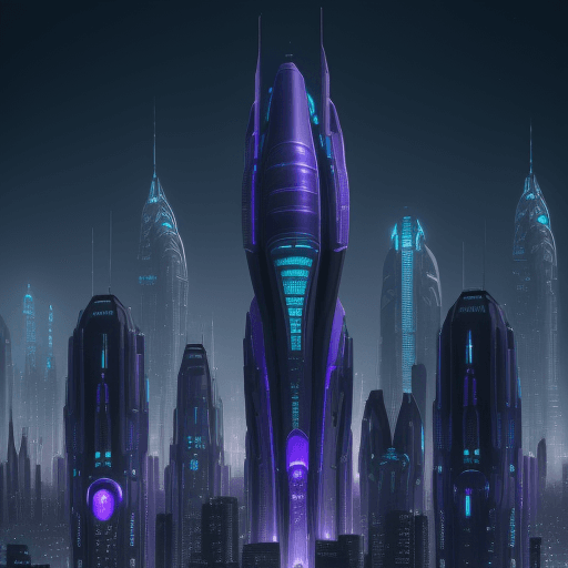 AI generated: An awe-inspiring digital image of a futuristic cityscape that showcases the advanced design and tech...
