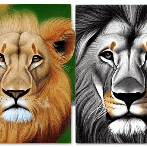 AI generated:  CREATE ME A PICTURE OF LION FLASH CARD FOR KIDS