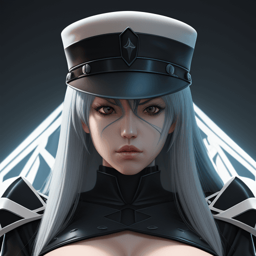 AI generated: Ribcage, esdeath close-up portrait, akame ga kill, hat, octane rendering, trending on artstation, sy...