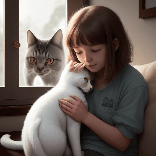 AI generated: One day, Luna encountered a young girl named Emily, who took pity on the lonely cat and decided to b...