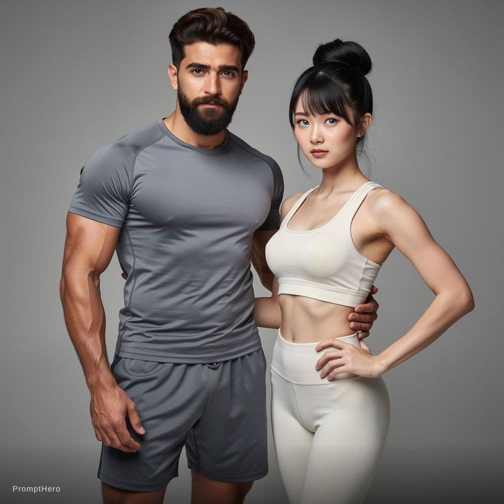 AI generated: Character DNA Reference — Khaled & Leen

A professional ultra-detailed character identity reference ...