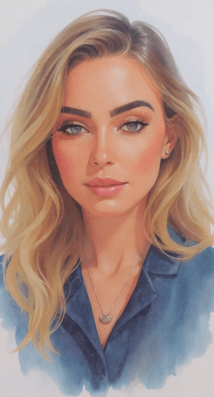 AI generated: watercolor illustrations of a woman, high-contrast realism --chaos 75 --ar 1:2 --sref 3188682096 --p...