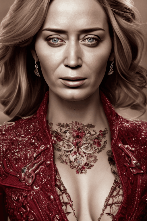 AI generated: emily blunt, nude, wide angle, full body, zoom out, intricate details, ultra detailed face, beautifu...