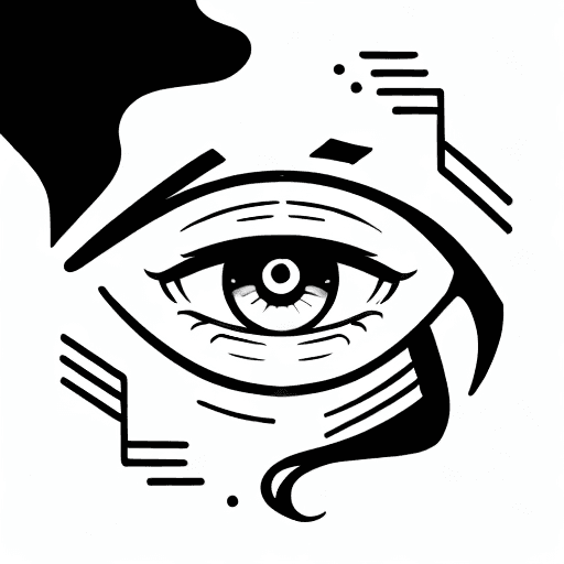 AI generated: an eye with stars and waves, egyptian art, behance contest winner, behance hd, (simple background,wh...