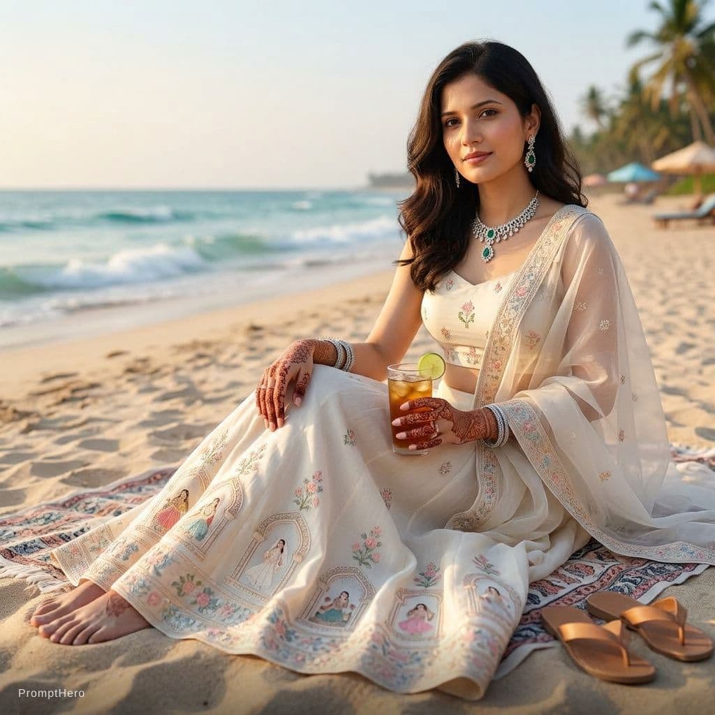 AI generated: Chill in beach
