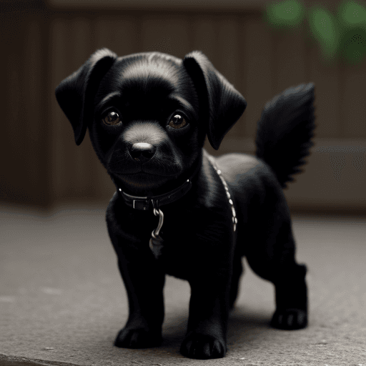 AI generated: little black dog
