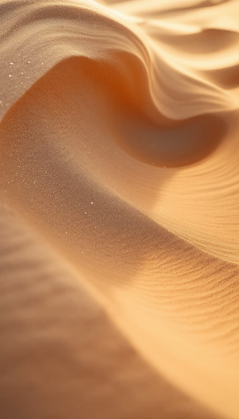 AI generated: Close up of a mesmerizing Female sand dune macro complex angles, portal to female shifting landscape...